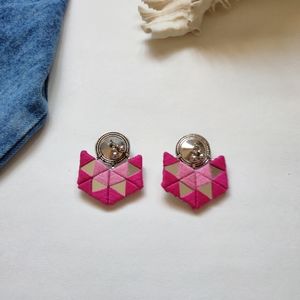 Pink Lotus Earrings 1